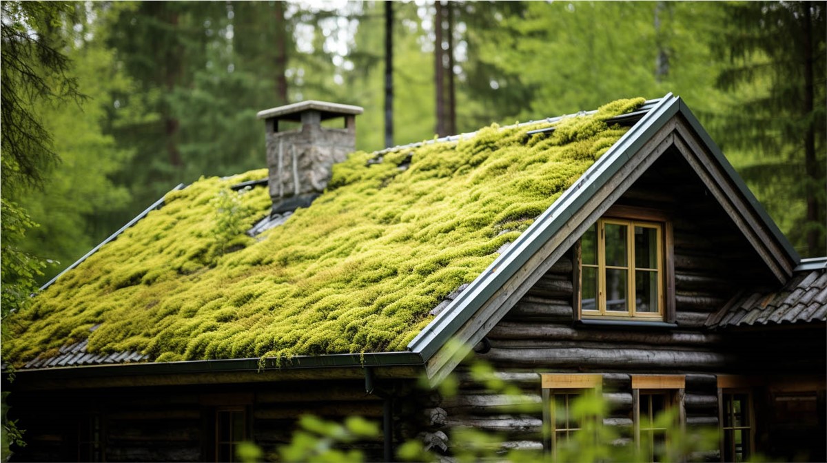 roof moss clogging drains